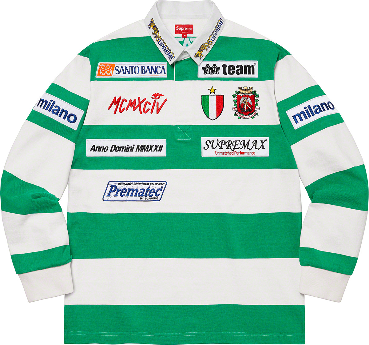 国内正規 Supreme 22SS Stripe Rugby ストライプ ラグビーシャツ 