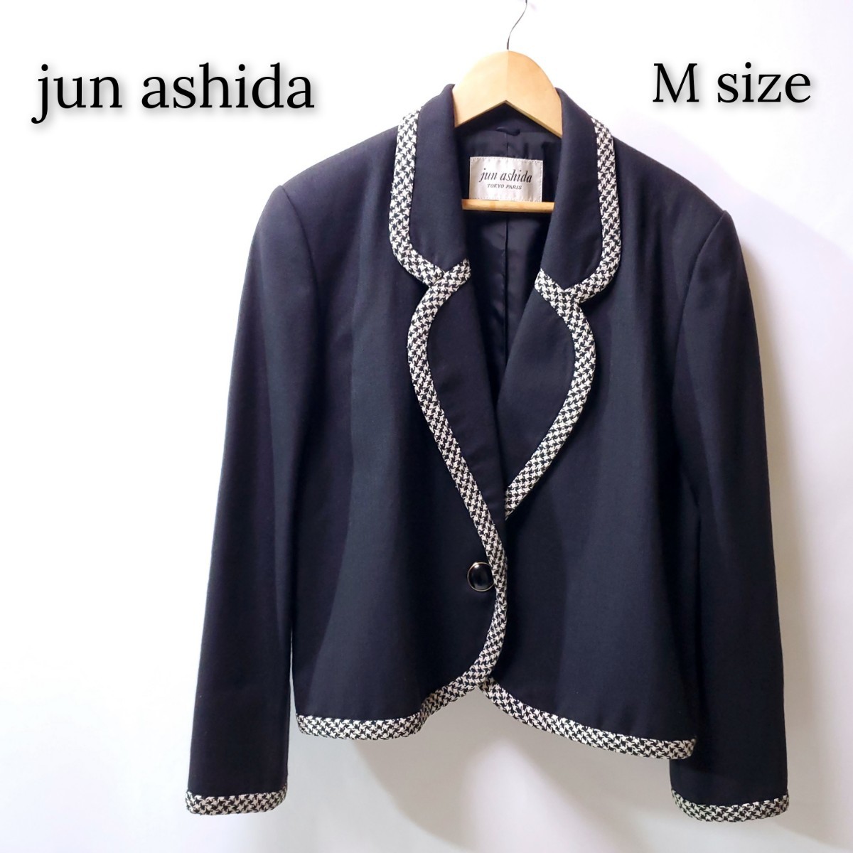 値下 新品 Jun Ashida ジュンアシダ パイピング ジャケット ビジュー