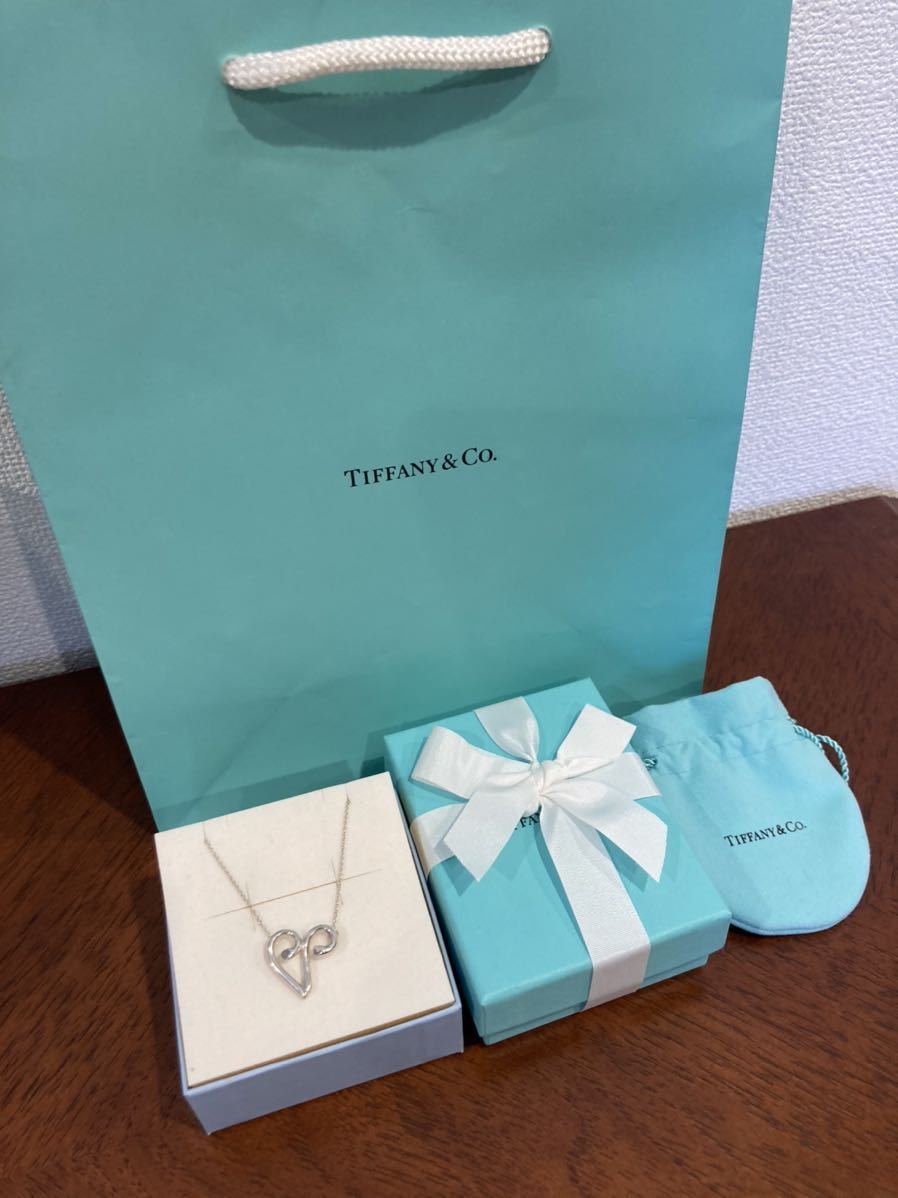 新品 未使用 正規品 ティファニー tiffany&co ネックレス パロマピカソ ハート シルバー ケース 巾着 紙袋 リボン プレゼント ギフト_画像5