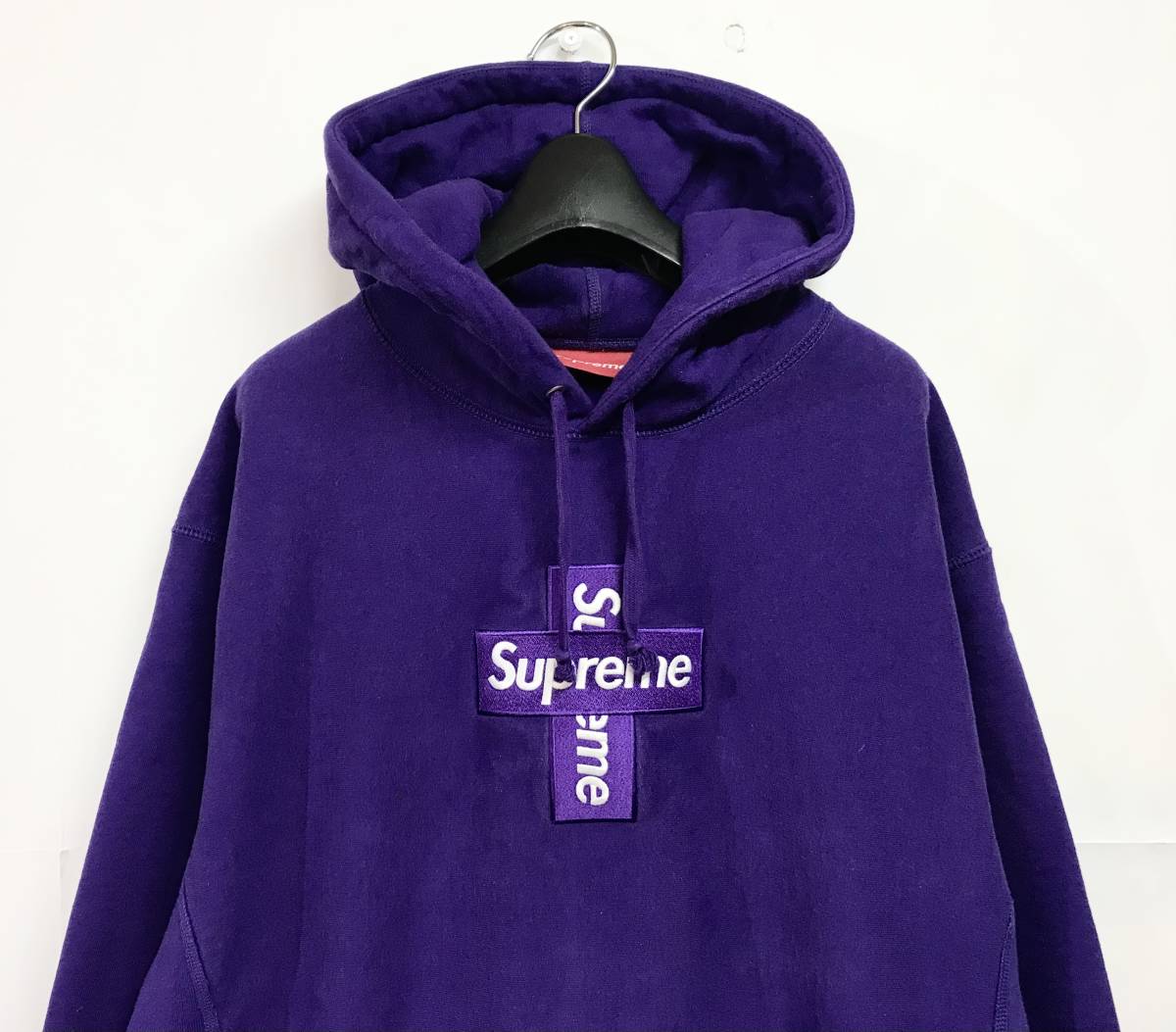 Supreme Supreme Cross Box Logo Hooded Sweatshirt purple L Cross