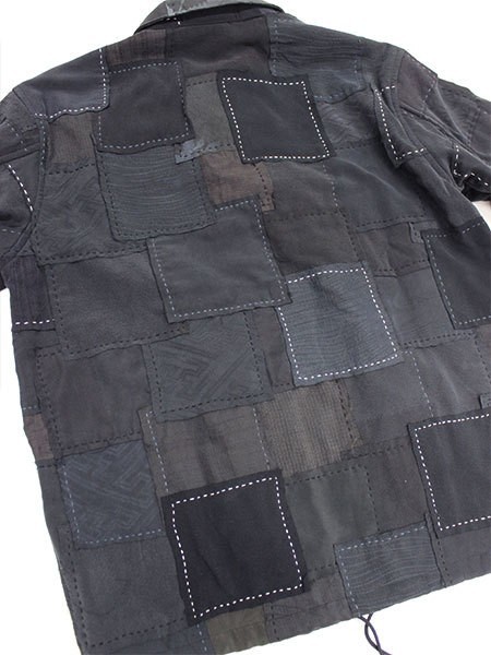 新品タグ付き KUON クオン パッチワーク 襤褸 コーチジャケット L 黒