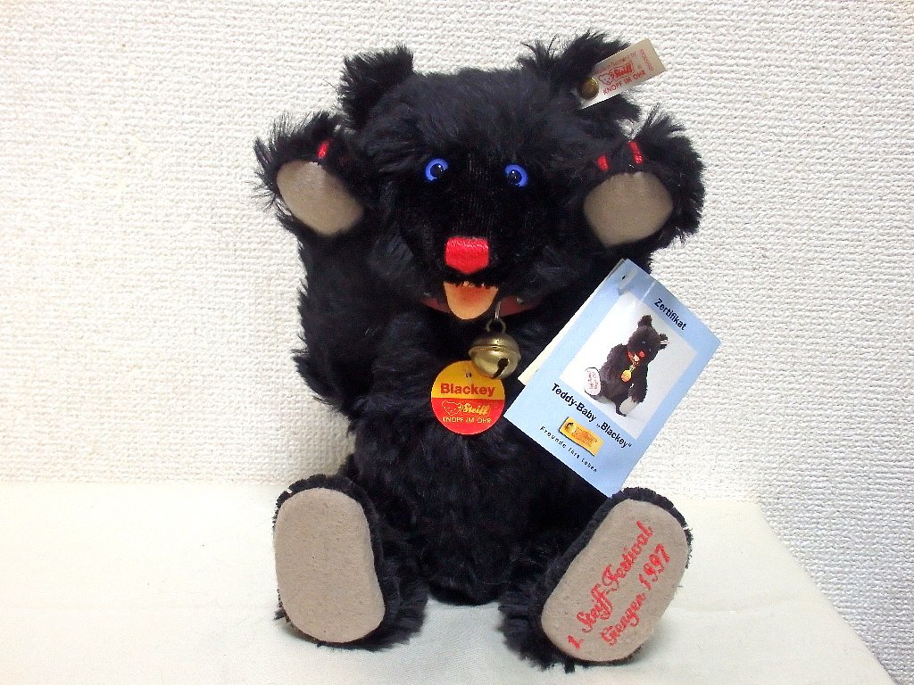 steiffシュタイフ/ フェスティバル会場限定 ブラッキー・テディベイビー 商品細節 | Yahoo! JAPAN Auction | One Map by FROM JAPAN