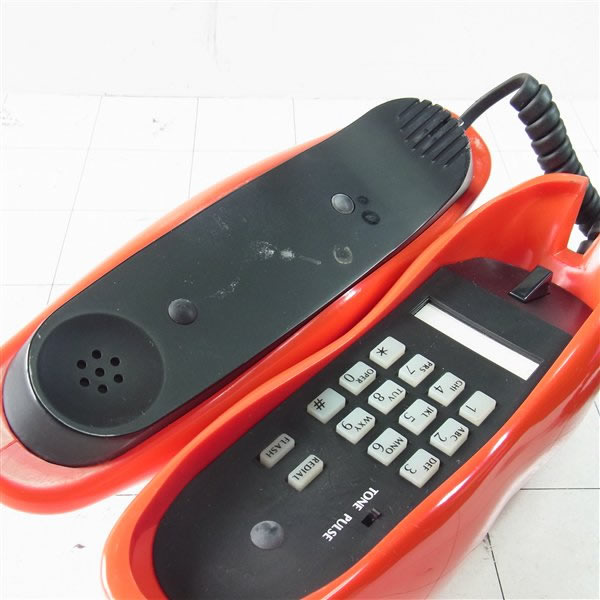 TELEMANIA HOT LIPS くちびる型電話機 昭和レトロプッシュホン ジャンク_画像3
