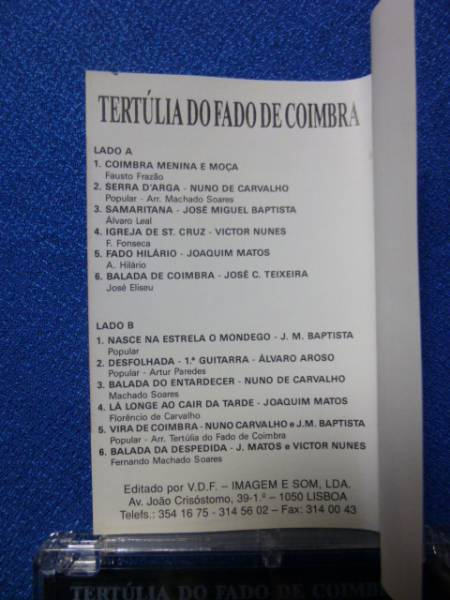 カセットテープ★TERTLIA DO FADO DE COIMBRA　1917ｖ_画像2
