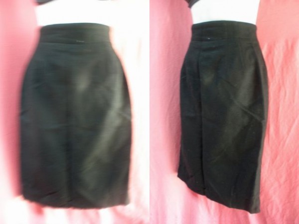 ＵＳＥＤ 後リボン スカート サイズＷ６０ 黒色_画像1