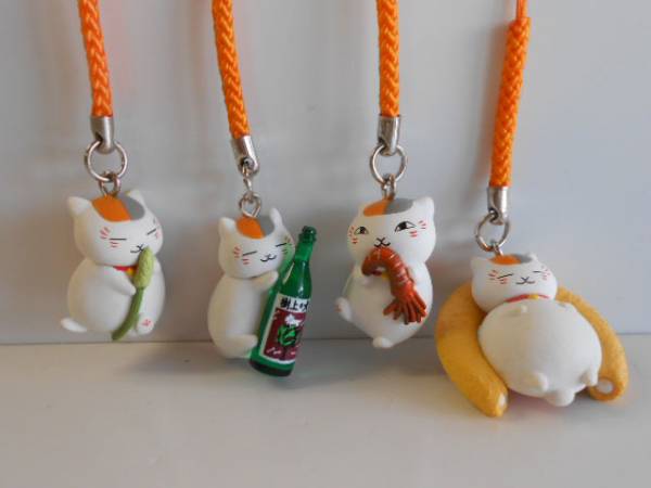 *Iwt25Hz Natsume's Book of Friends nyanko. raw .. netsuke strap 2S go in all 8 kind cat *TAKARATOMYARTS*200 jpy =012888_s