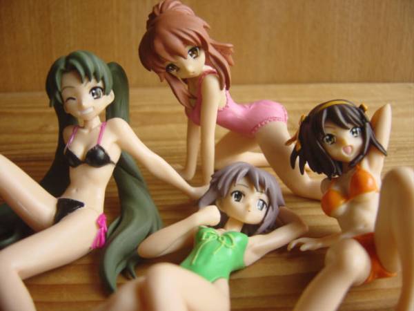 *Ehz20Ja Suzumiya Haruhi no Yuutsu 7 full comp all 8 kind set HGIF swimsuit *BANDAI Bandai *300 jpy =004444_s