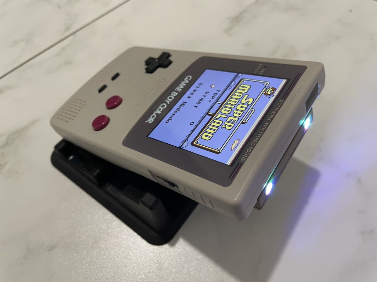 ゲームボーイカラー 最新IPS液晶 オーディオアンプ 初代ゲームボーイ風
