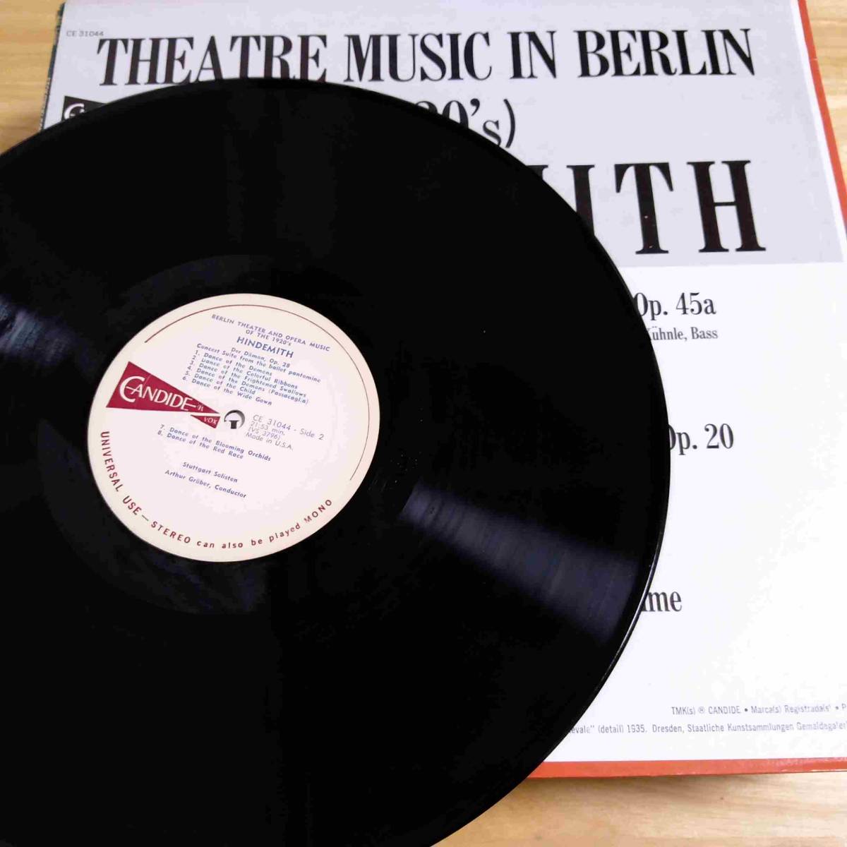 US盤CANDIDE　ベルリンの劇場音楽(1920年代)　ヒンデミット　Paul Hindemith Theatre Music In Berlin (1920's)　227s_画像3