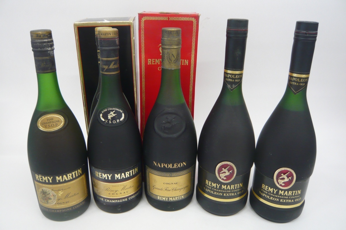1円~おたからや◇K0301-05 レミーマルタンREMY MARTIN VSOP ナポレオンNAPOLEON ブランデー コニャックCOGNAC☆5本セット REMY MARTIN NAPOLEON EXTRA OLD