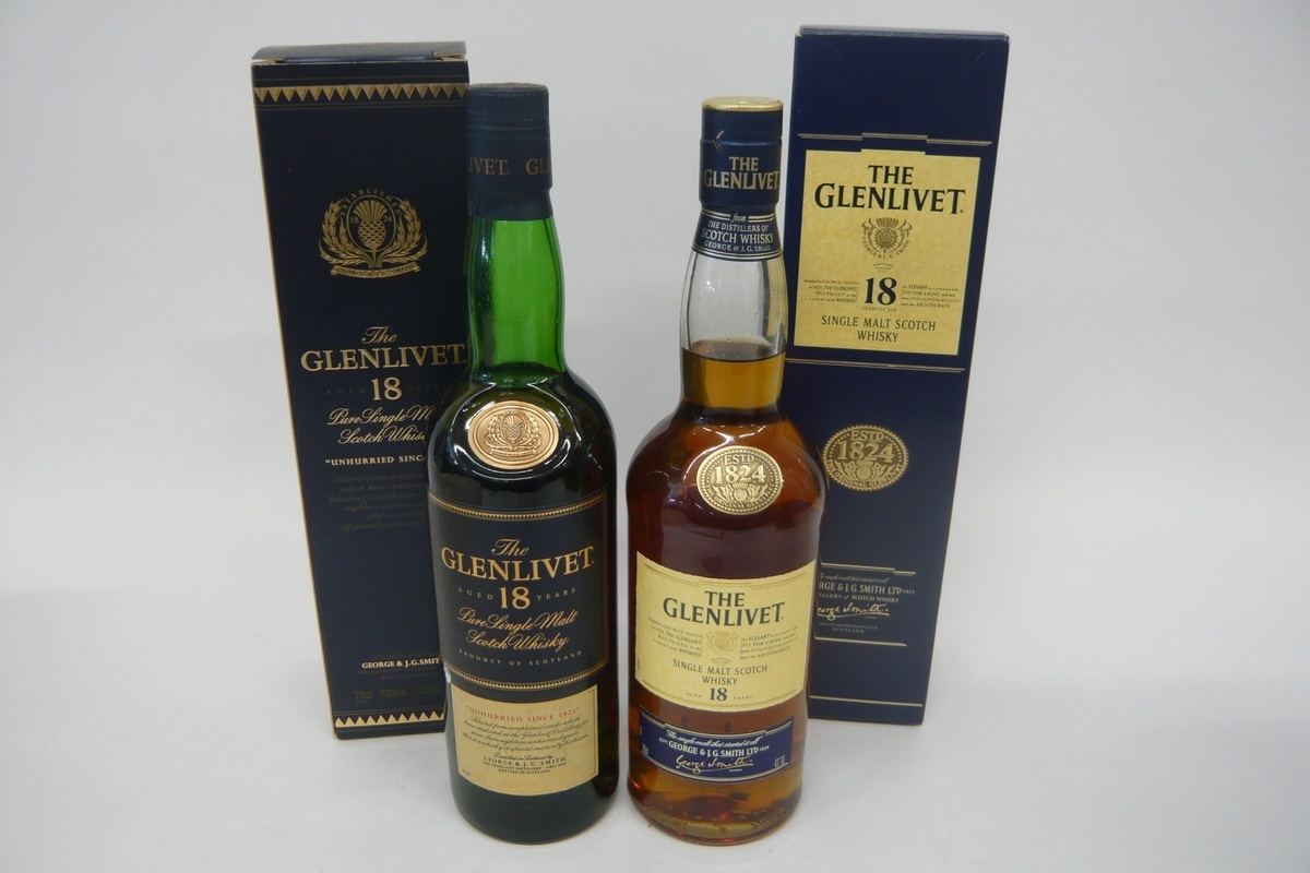 グレンリベット 18年 & 12年 2本セット THE GLENLIVET-