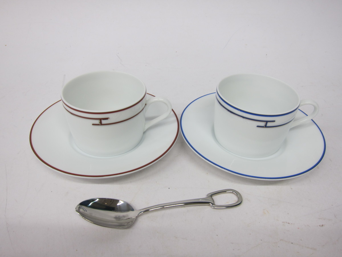 1円~おたからや◇Z0305-30 HERMESエルメス リズム カップ&ソーサー