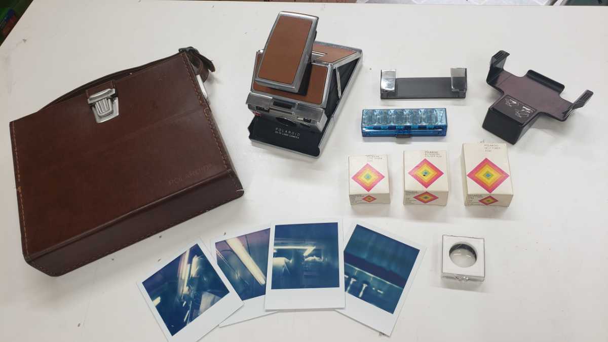 ポラロイド SX-70 付属品フルセット 本革ケース付 超美品 撮影可能