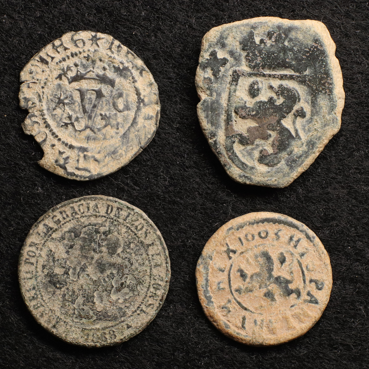 中世 近世スペイン銅貨いろいろ4枚セット フェリペ3世 4世 イザベル2世 E474 ヨーロッパ Www Gendarmerie Sn