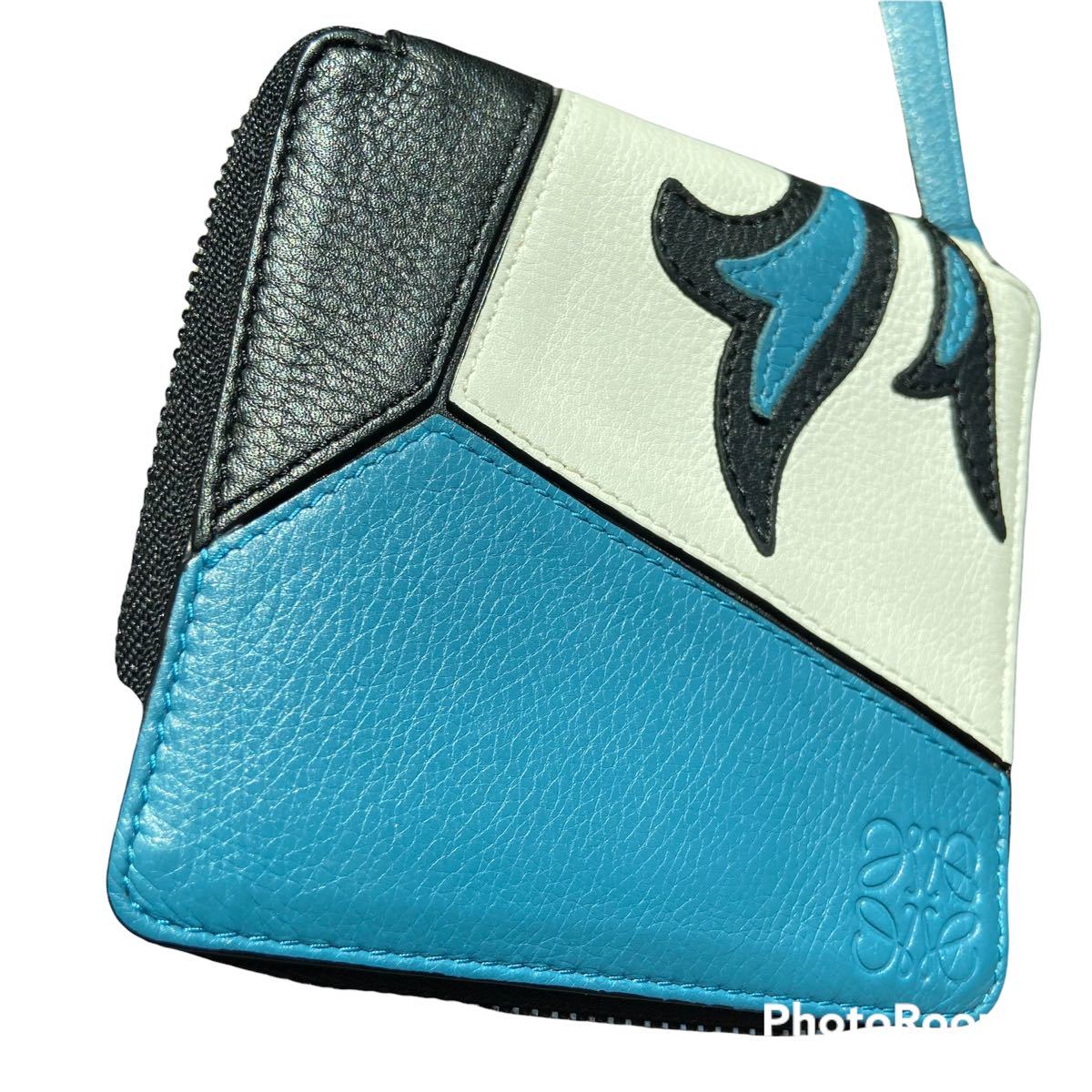 希少柄】ロエベ LOEWE パズル ジップウォレット 二つ折り財布 レザー