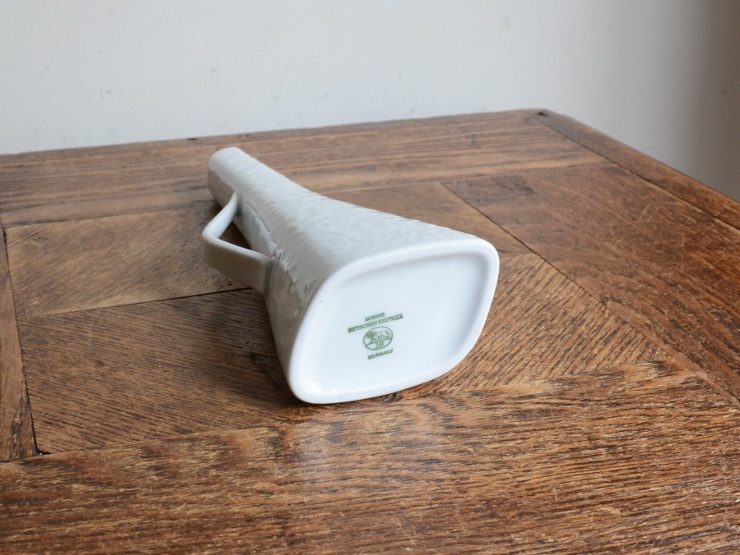 アンティーク花器 オブジェ ヴィンテージ デザイン 陶器 フラワーベース（H20.5cm） 華道 花瓶 生け花ポット 一輪挿し_画像6