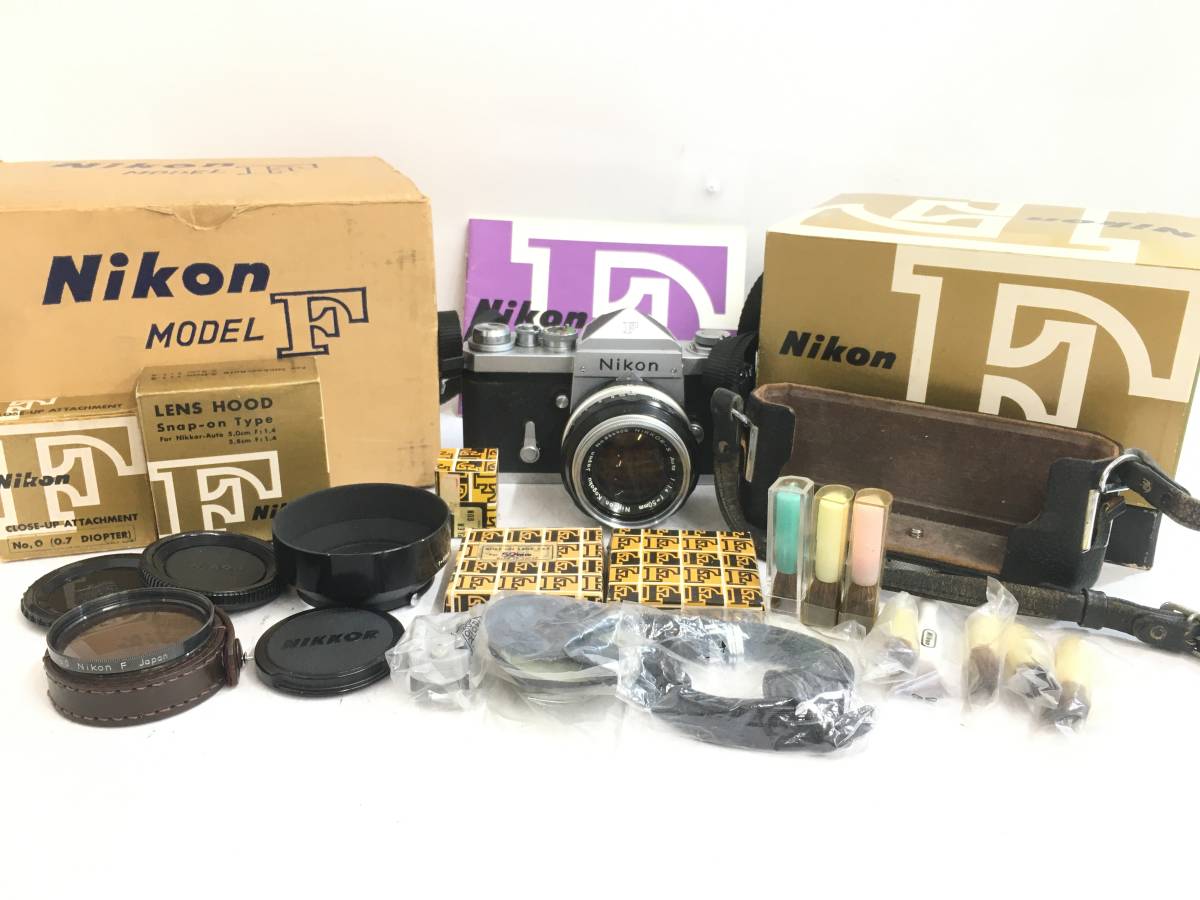 売切り Nikon F + NIKKOR-S Auto 1:1.4 f=50mm ニコン フィルム一眼レフカメラ_画像1