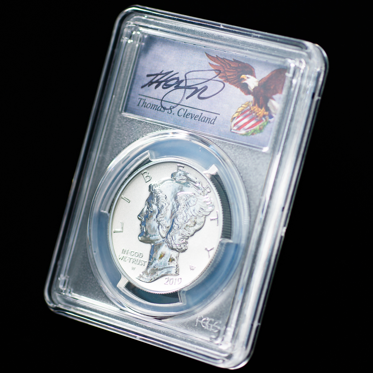 パラジウム貨 25枚限定サイン入り 初日発行最高鑑定 】2019年 アメリカ