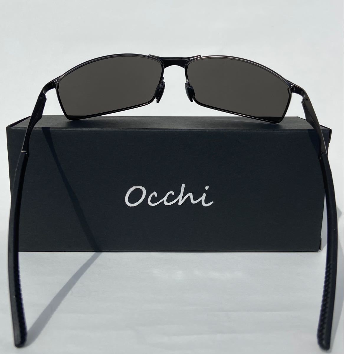 新品 OCCHI 偏光サングラス レンズUV400 軽量  シルバーミラー