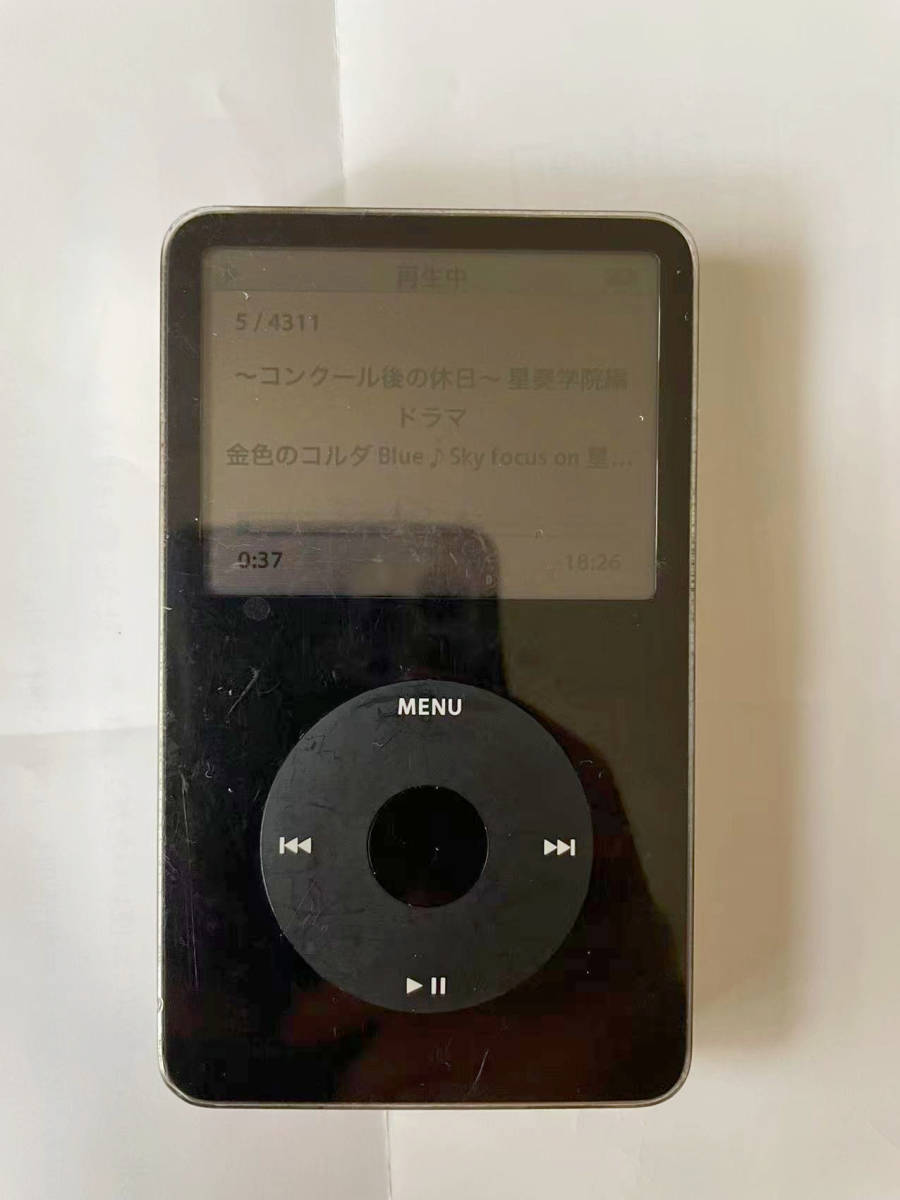 雅虎代拍-- Apple iPod classic A1136 (第5 世代) 60GB SD化カスタムケーブル付けブラック動作OK