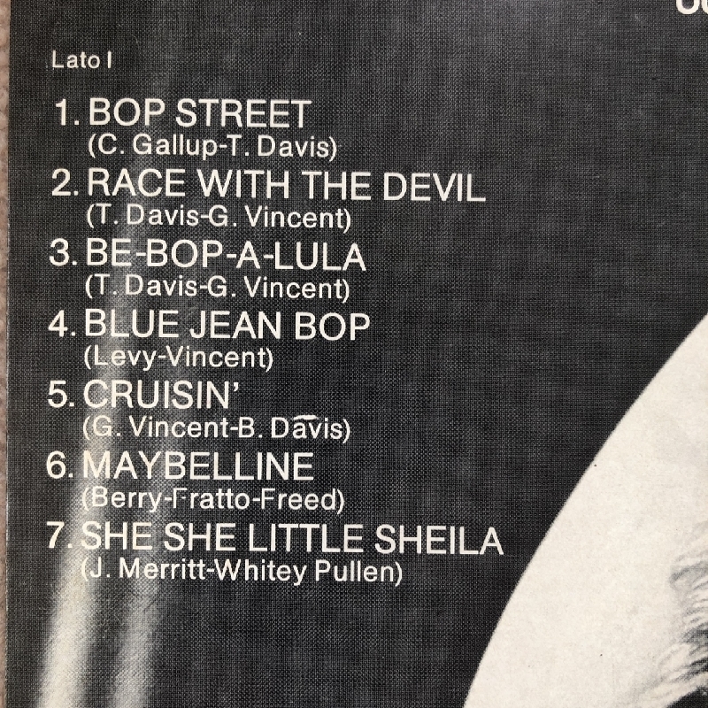 入手困難 ジーン・ヴィンセント Gene Vincent 1976年 LPレコード Songs Of The James Dean Era イタリア盤  大型ポスター付 Oldies