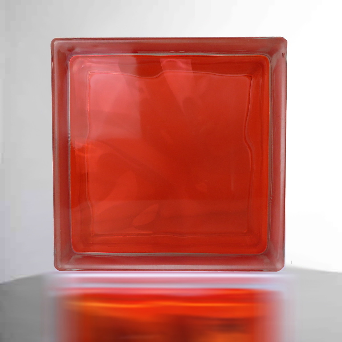 ガラスブロック（６個セット送料無料）190x190x95クラウディインカラー ルージュ口紅gb40295-6p
