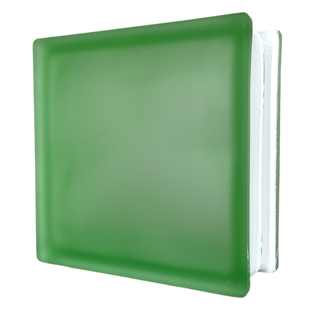 ガラスブロック 国際基準サイズ 世界で有名なブランド品 厚み80mmグリーン緑ミスティ雲 gb4680_画像2