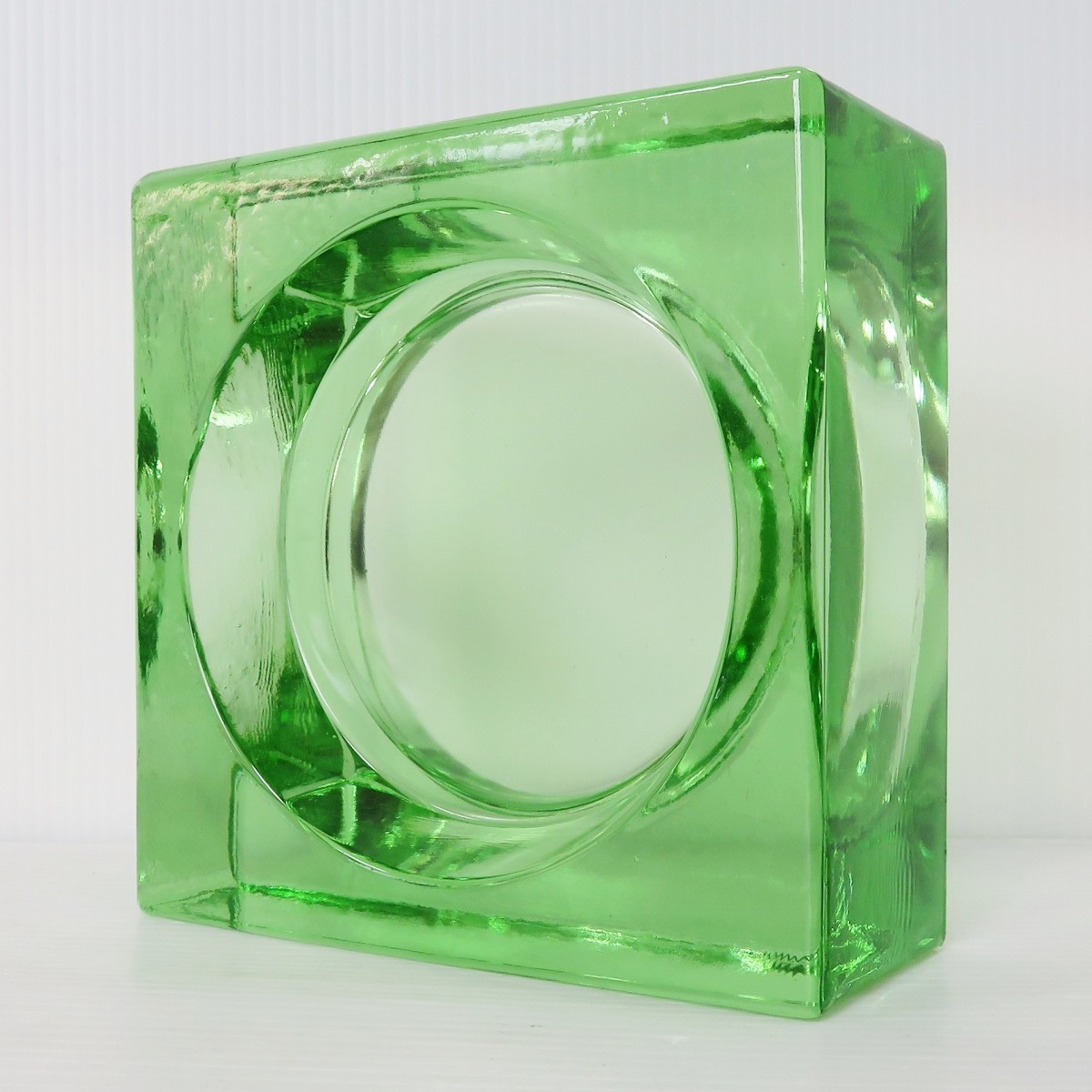 6個セット 送料無料 ガラスブロック 世界で有名なブランド品 厚み60mmライトグリーン色ソリッドgb504