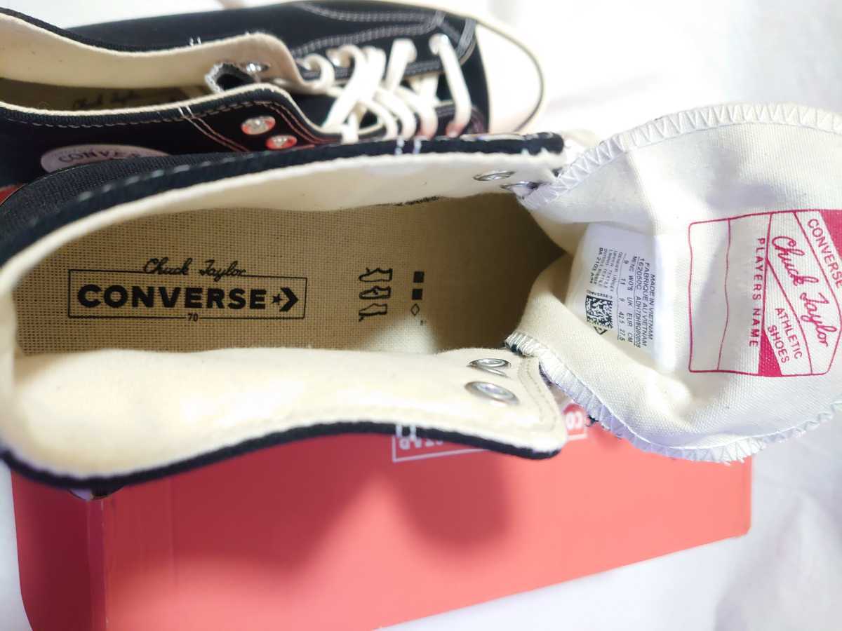 日本未発売 CONVERSE CHUCK Taylor 70 HI BLACK CANVAS US9 27.5cm