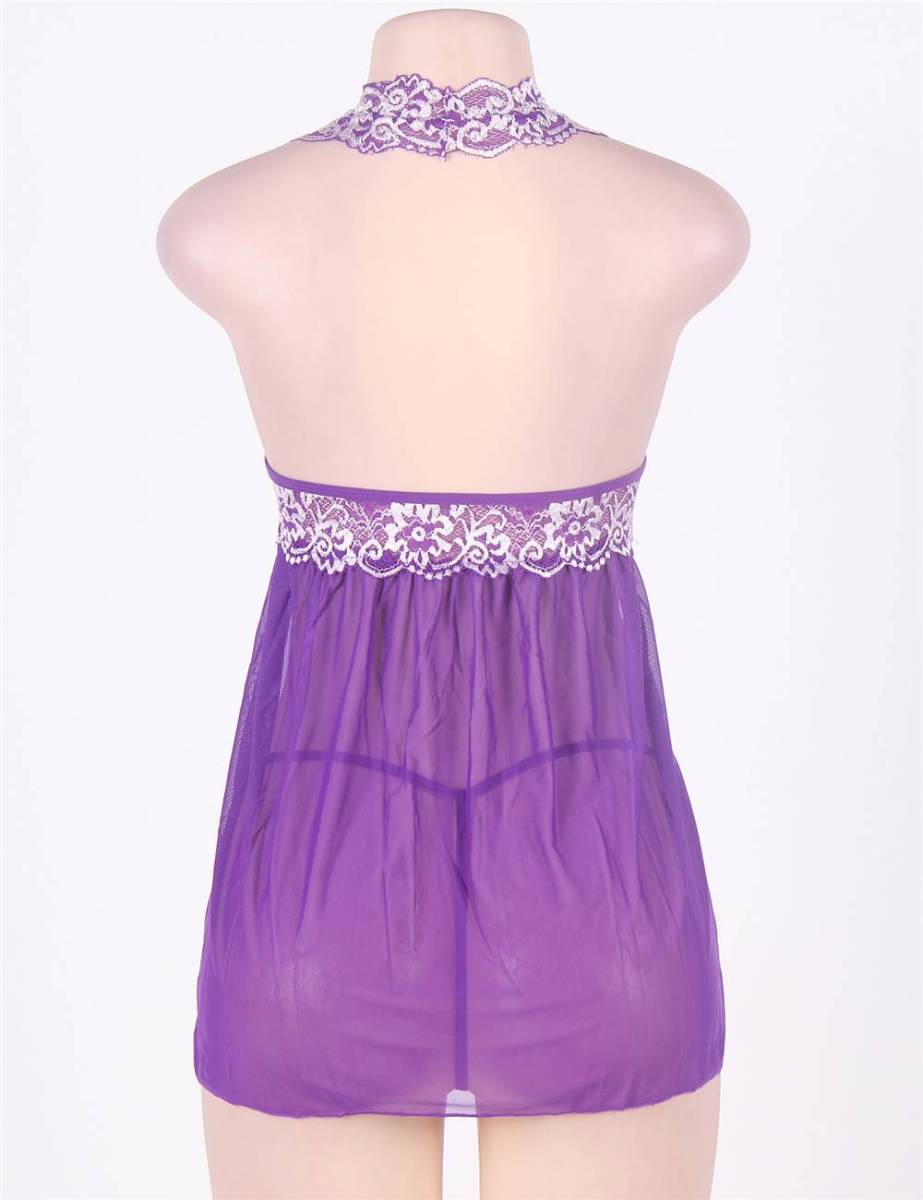 80003-3 5XL size baby doll shorts set sexy Ran Jerry underwear purple 