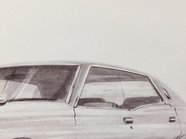  Nissan NISSAN 330 Cedric [ pencil sketch ] famous car old car illustration A4 size amount attaching autographed 