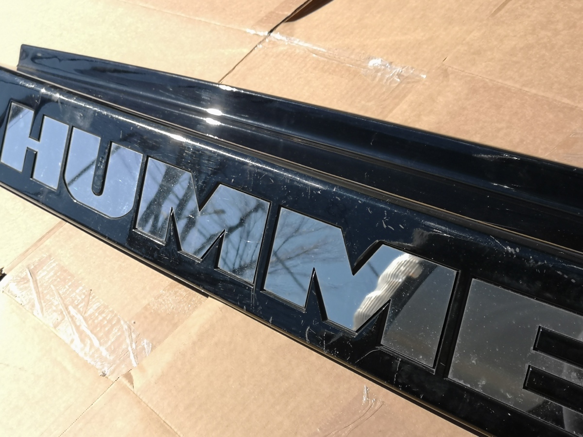 ハマー H2 HUMMER H２ リアバンパーカバー メッキロゴインサート付き！塗装済み！
