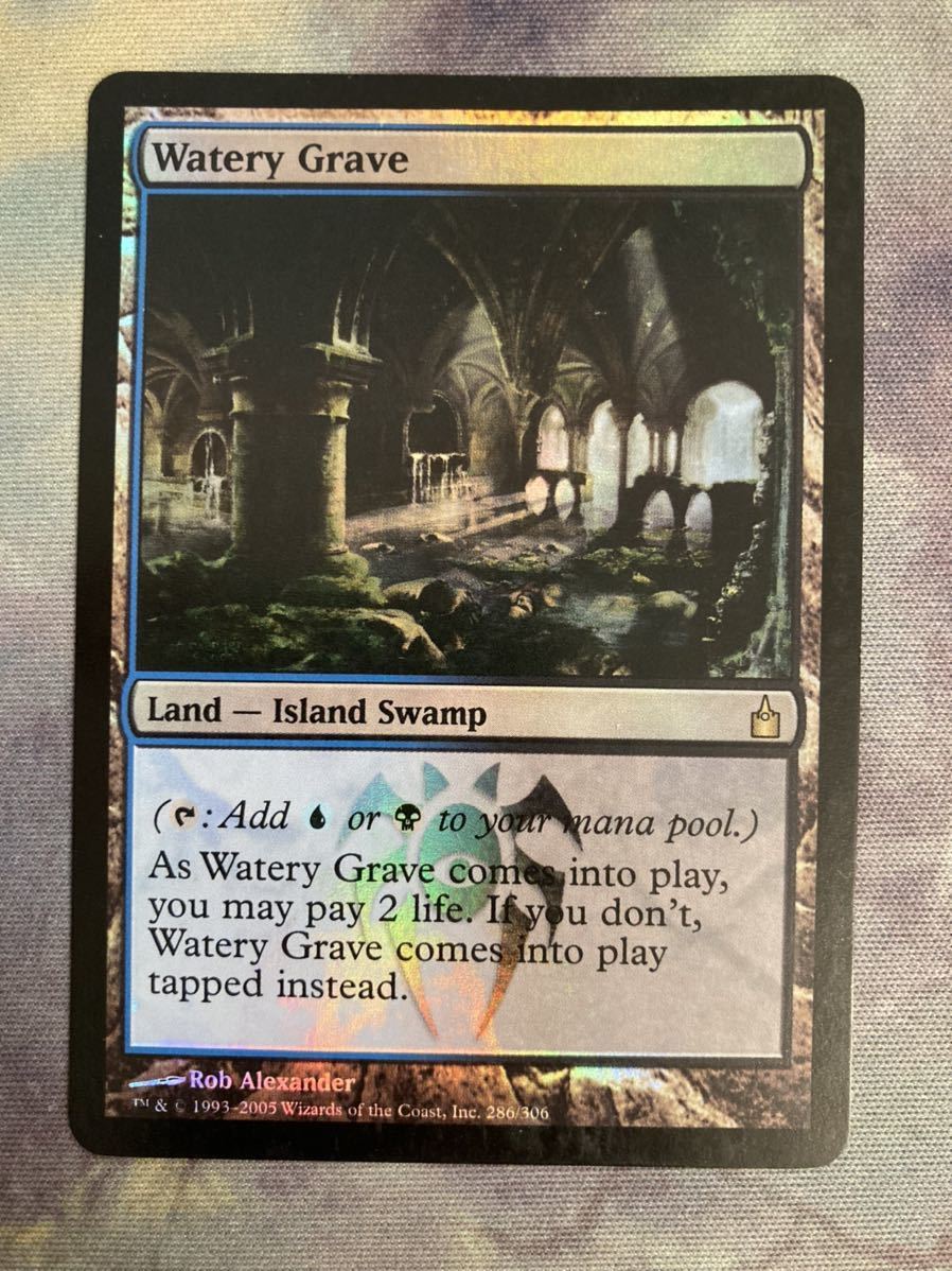 RAV 湿った墓　英FOIL1枚 mtg 初版　ラヴニカ　watery grave 英語_画像1