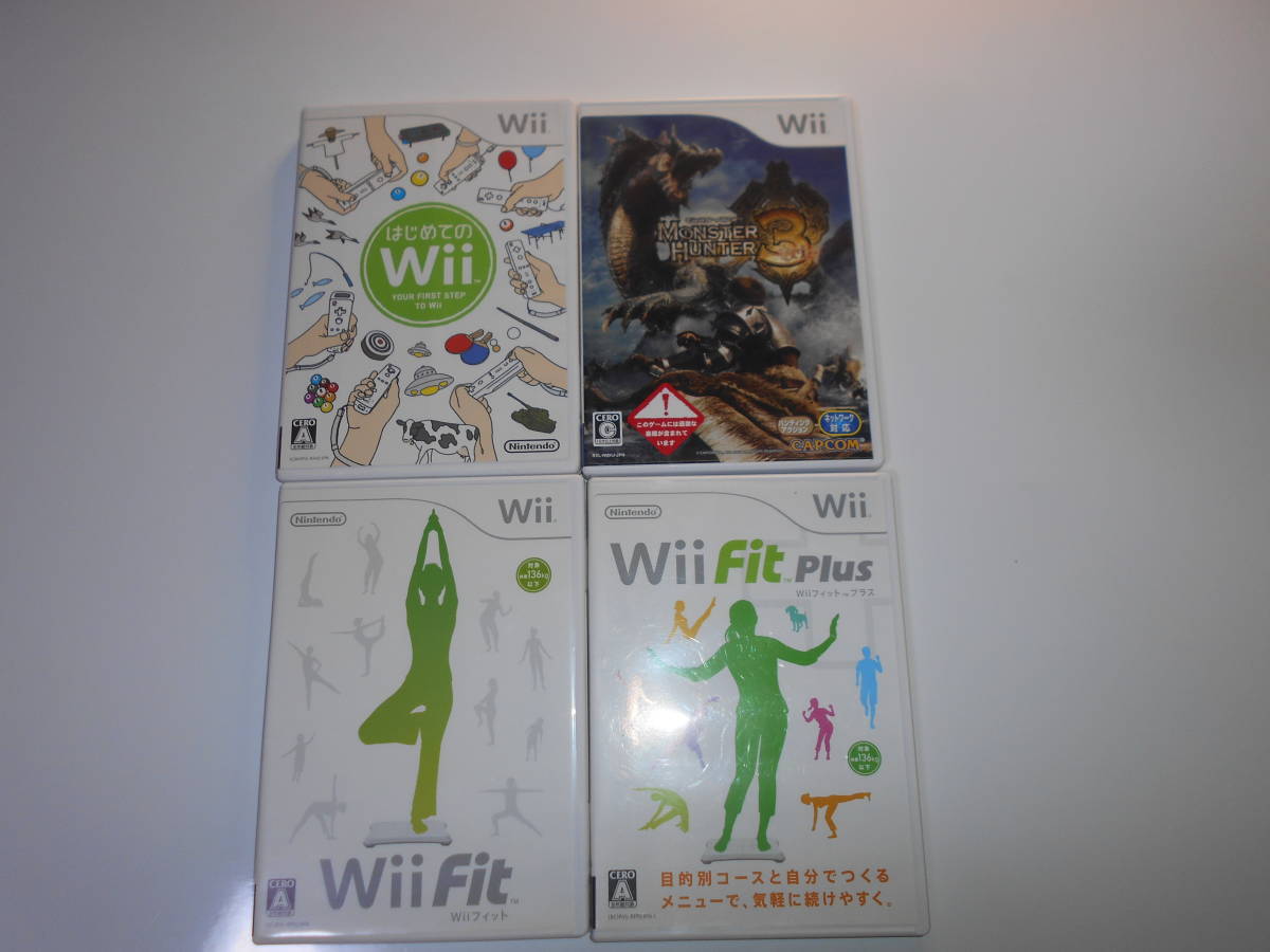 ヤフオク! - 4枚 Wiiフィット プラス モンスターハンター3 トライ...