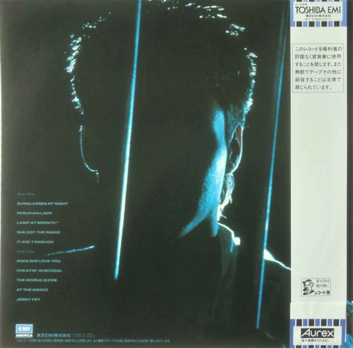 ★帯国内盤 LP★COREY HART★FIRST OFFENSE★83'NEW WAVE POP ROCK名盤★_画像2