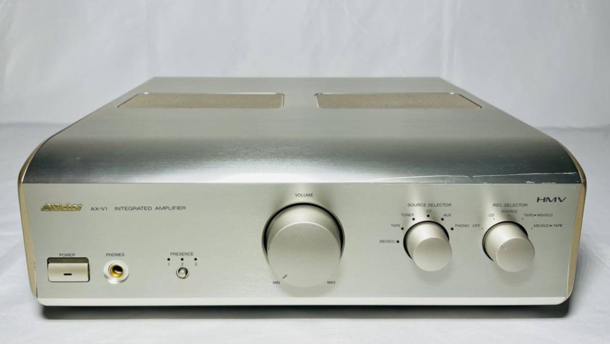 完動品 Victor ビクター JVC AX-V1-N プリメインアンプ リモコン付き