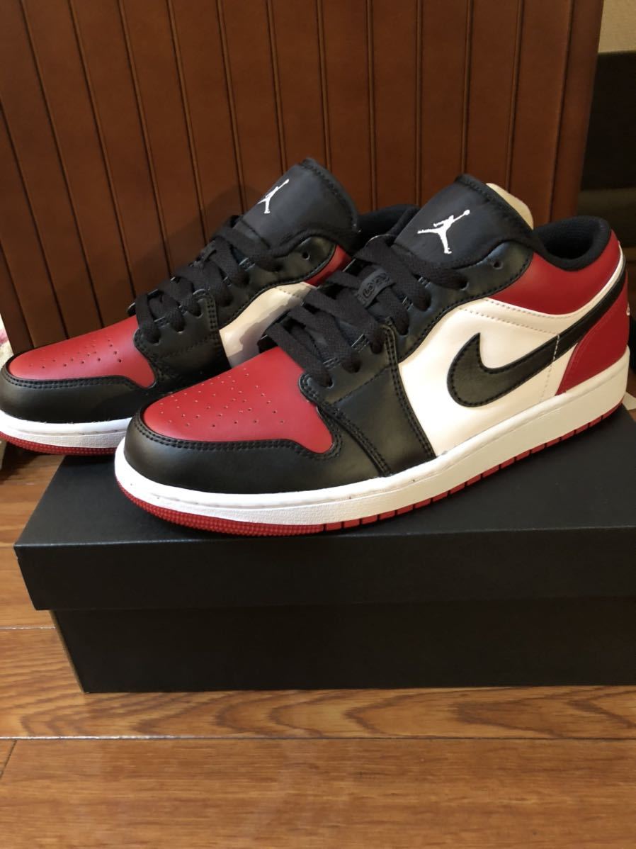 新品未使用 27.0cm Nike Air Jordan 1 Low Bred Toe ナイキ エア