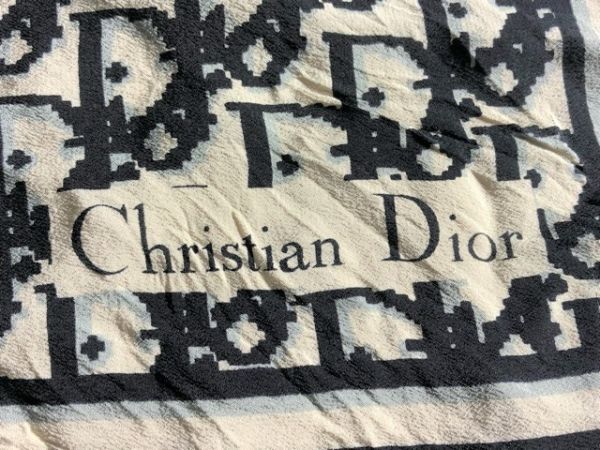 貴重！Christian Dior◇トロッター柄シルク100%◇総柄スカーフ