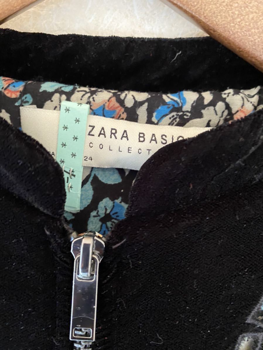 ZARA ザラ 刺繍入りベルベットボンバージャケット アウター ZARA ザラ 刺繍入りベルベットボンバージャケット アウター