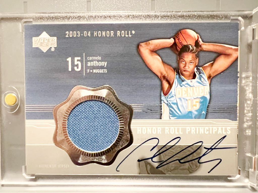 超絶レア直書 RC Auto Jersey 03-04 Upper Deck Carmelo Anthony カーメロ・アンソニー NBA ルーキー サイン Panini Lakers レイカーズ_画像1