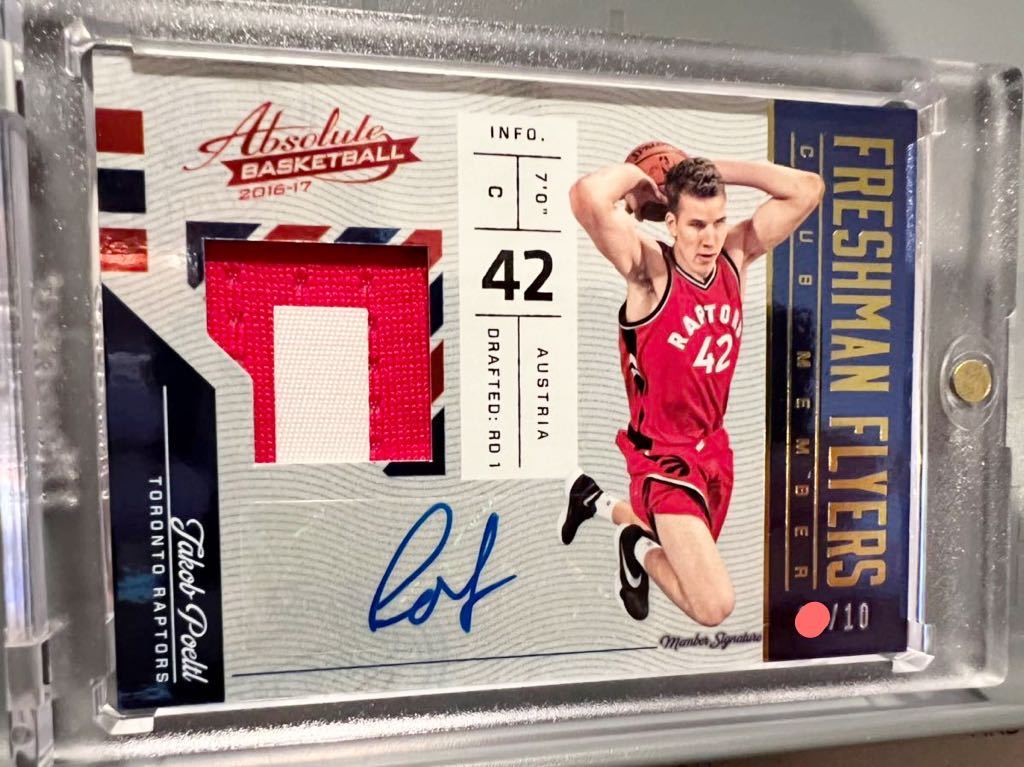 激レア/10 Gold RPA RC Patch Auto 16-17 Panini Jakob Poeltl ヤコブ・パートル NBA ルーキー サイン パッチ Spurs スパーズ バスケ_画像1