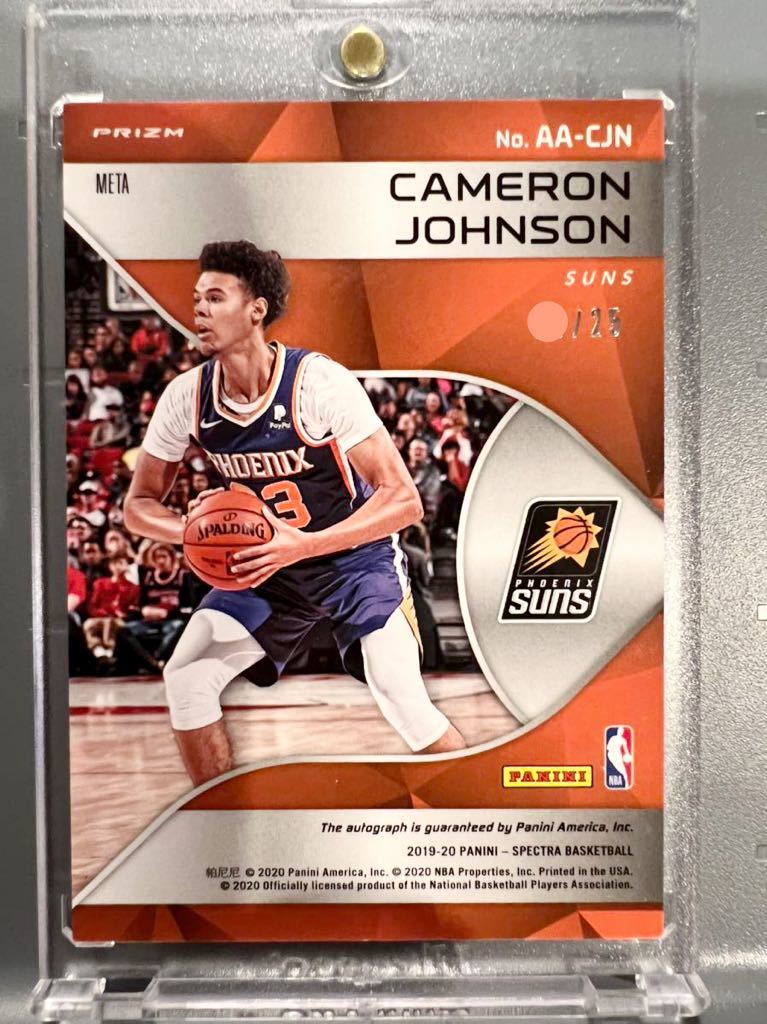 Meta Prizm /25直書 RC Auto 19-20 Panini Cameron Johnson キャメロン・ジョンソン NBA ルーキー サイン Suns ユニフォーム サンズ バスケ_画像2