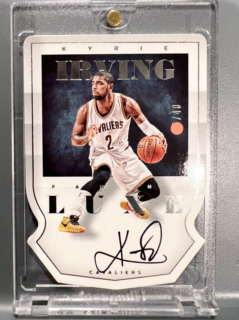 最高級直書/40 Auto 14-15 Panini Luxe Kyrie Irving カイリー・アービング NBA 直筆 サイン バスケ ユニフォーム Nets ネッツAll-star_画像1