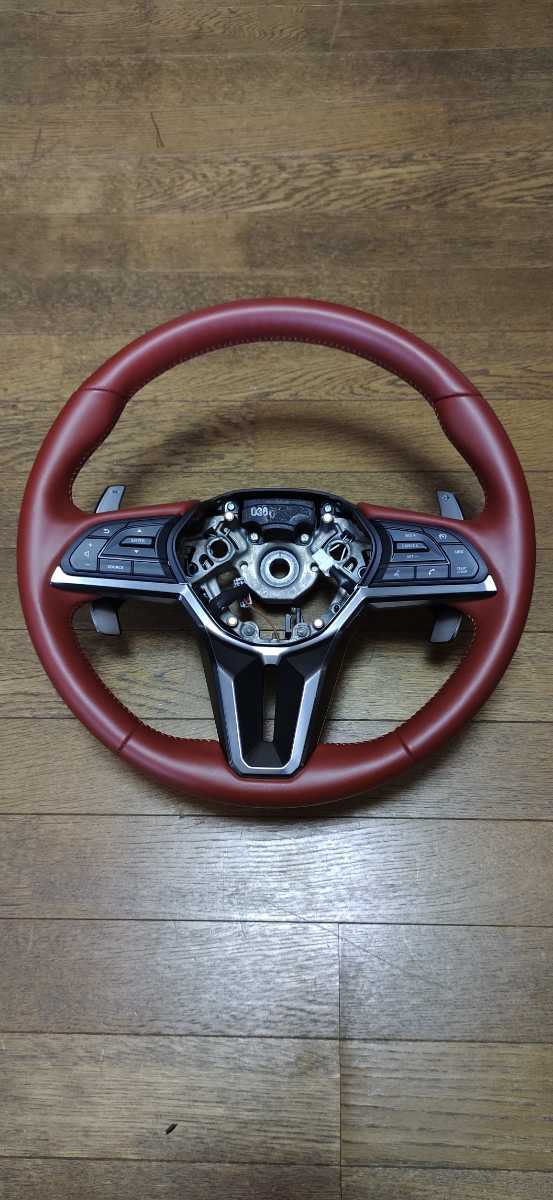 超希少☆ほぼ納車外し品☆R35後期スカイライン純正ステアリング