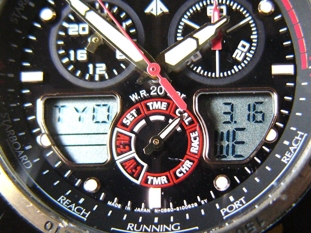 シチズンプロマスターヨットタイマー エコドライブ ワールドタイム メンズウォッチ 腕時計アナログ・デジタルコンビネーションC660-S067634_画像3