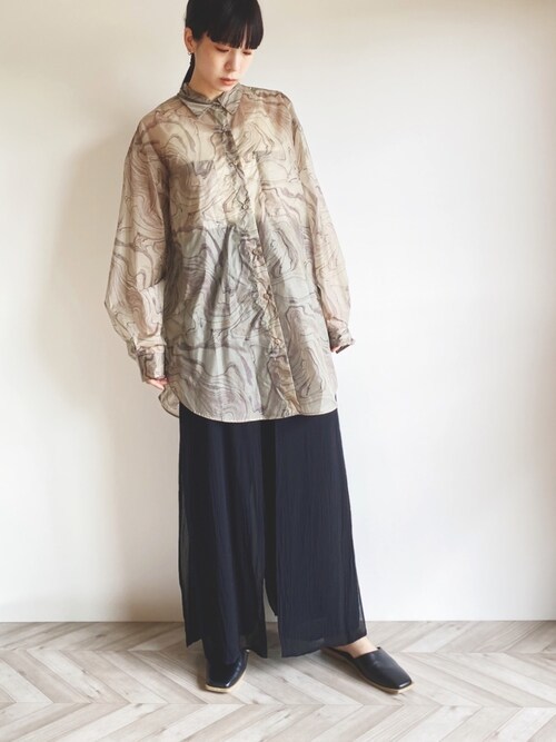 6(ROKU)ロク beauty&youth　SUKE MARBLE SHIRT　シャツ_画像1