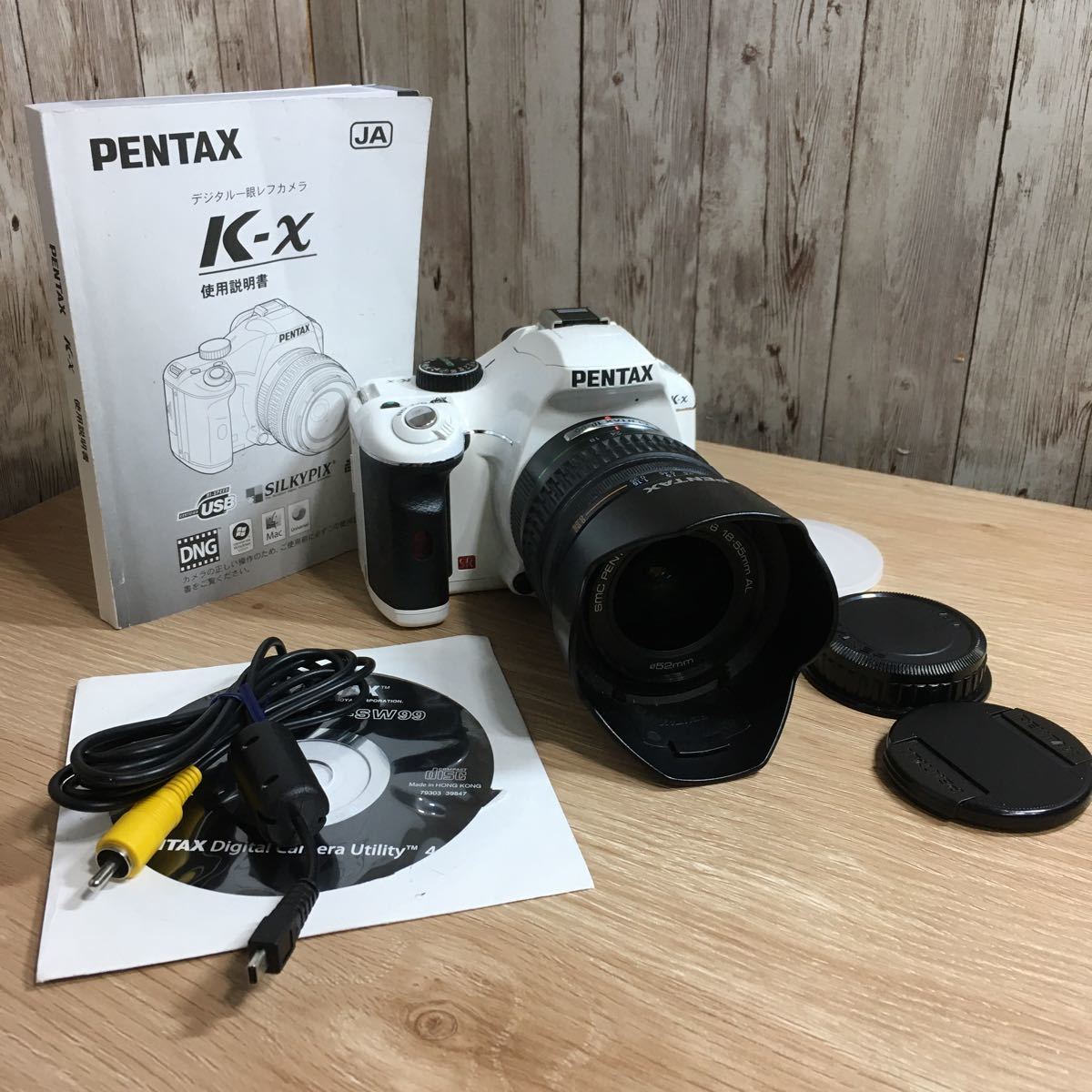 激安 デジタル一眼レフカメラ PENTAX K-x ジャンク品扱い - リコー 品数豊富! PENTAX ジャンク品 WHITE Wズームキット K-X デジタルカメラ