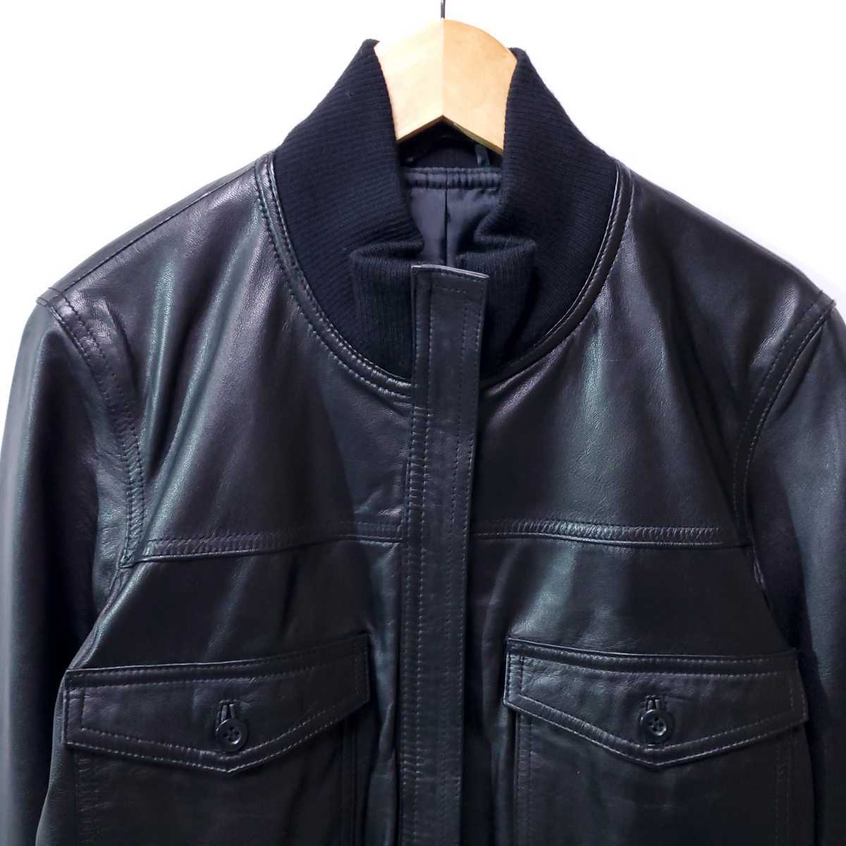 19SS ANAYI アナイ フレア ラムレザー ジャケット ブラック 羊革