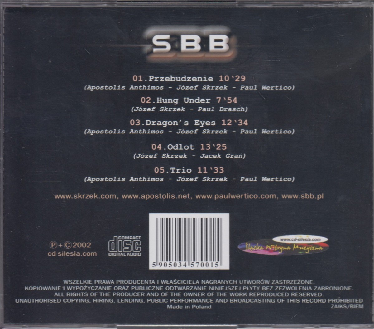 SBB / Trio Live Tournee 2001　★中古輸入盤 /210623_画像2