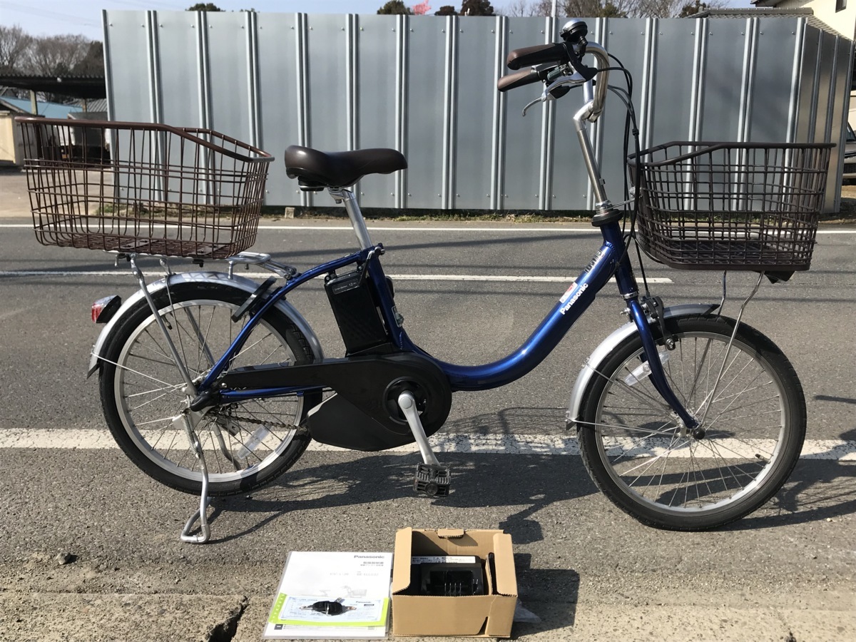13 新古電動自転車 2021年9月購入 1円 パナソニック ビビL20 青 20 